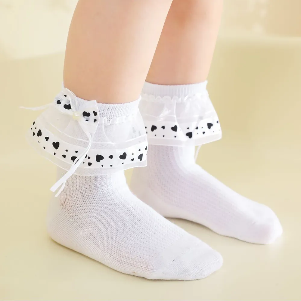 Meias Fishnet Baby Lace Branco big image 1