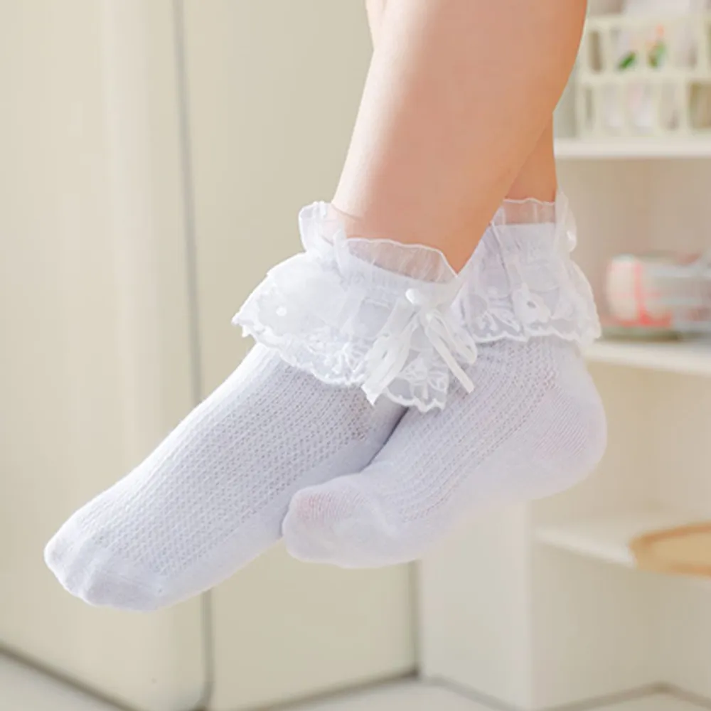 Meias Fishnet Baby Lace Cor Bege
