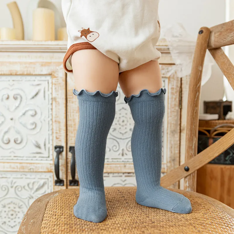 Baby's Sweet and comfortable Socks on the fungus Bluish Grey image 2