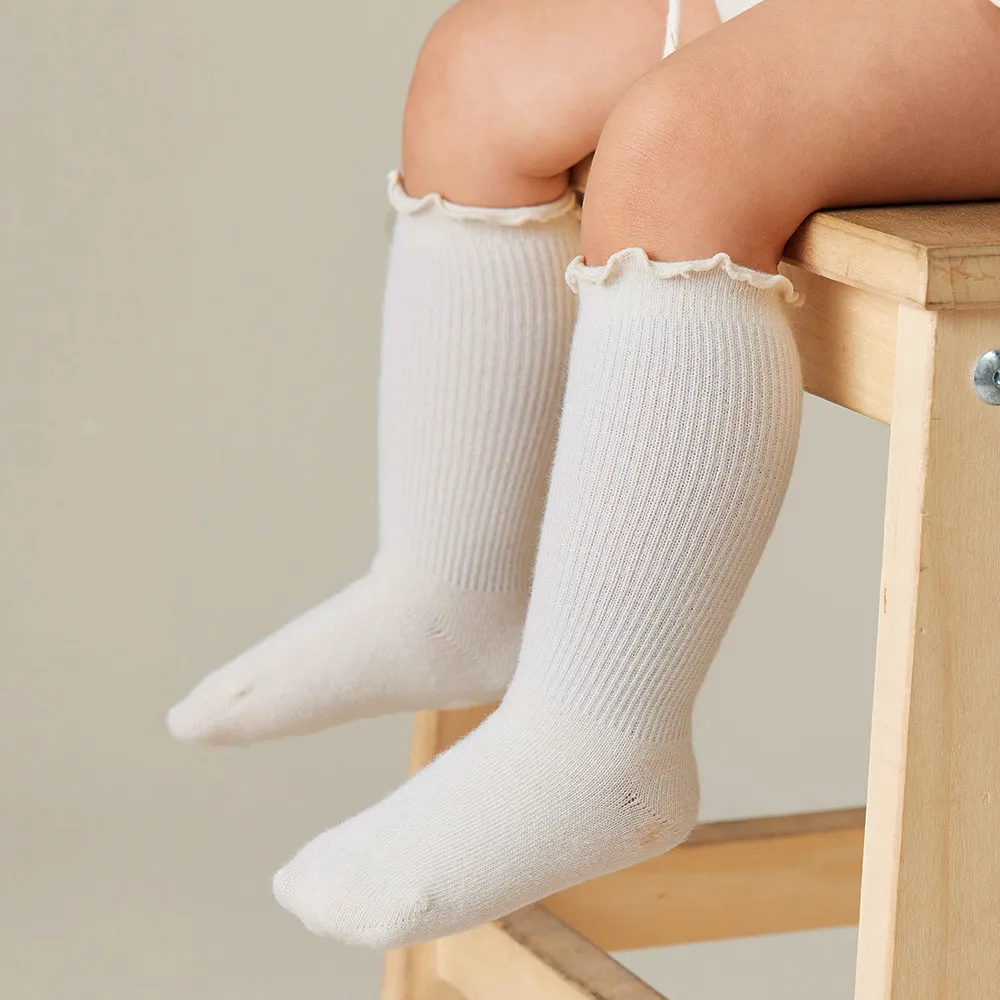 Baby/toddler Casual all-match solid color stockings with wooden ears  image 2