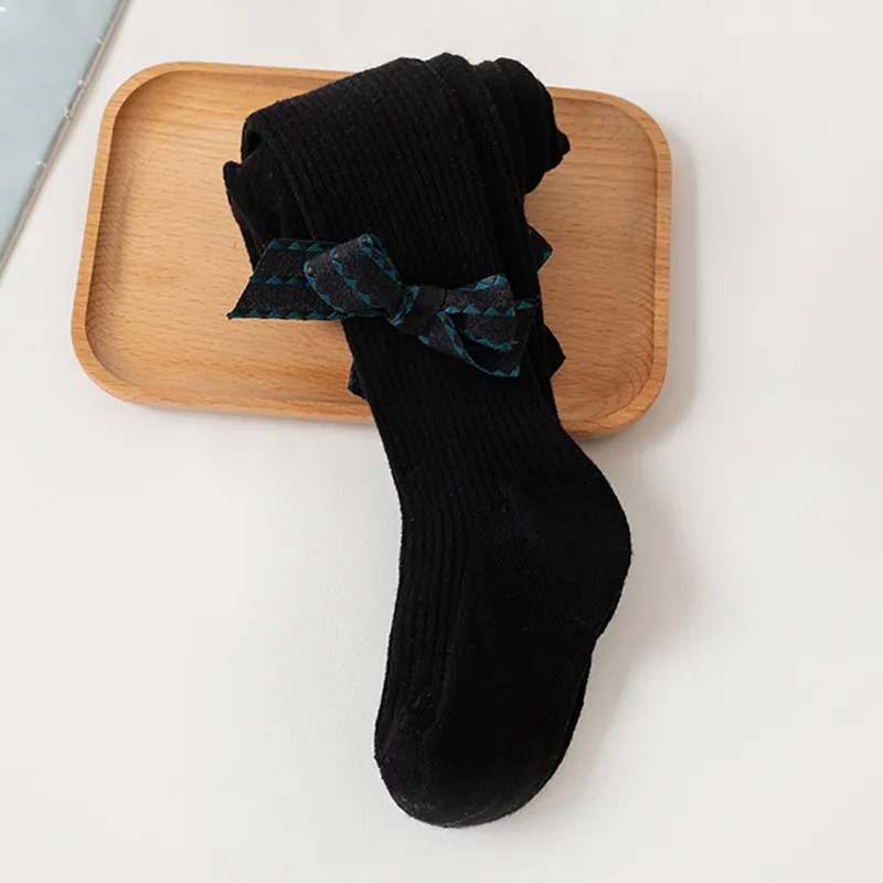 Baby/toddler Sweet bow-tie Pantyhose for Girl Black