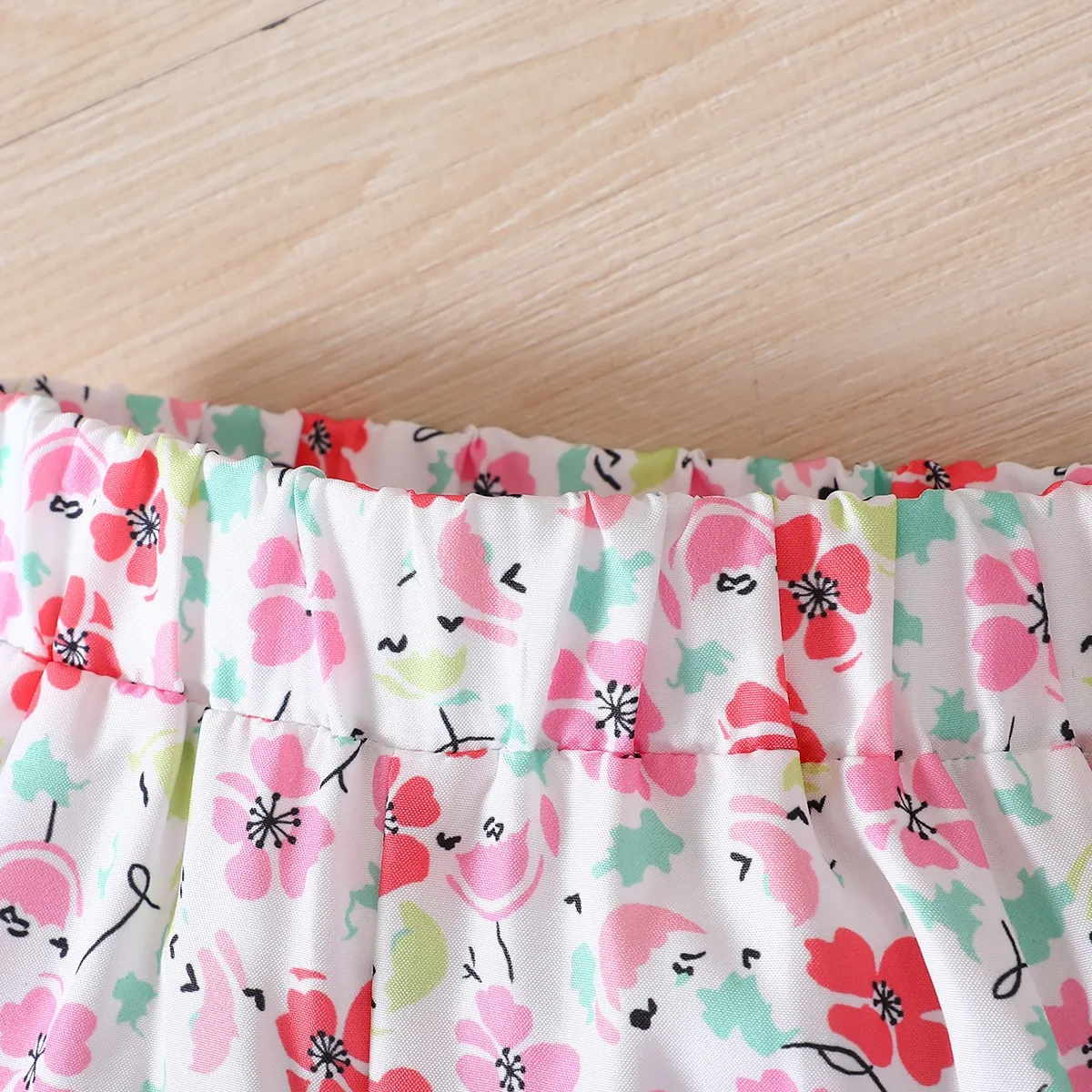 2pcs Toddler Girl Allover Floral Print Sunflower Decor Tank Top and Shorts Set  Pink image 5