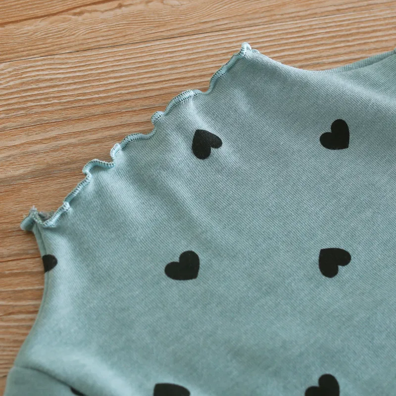 Baby / Toddler Girl Pretty Heart Allover Solid Top Green big image 1