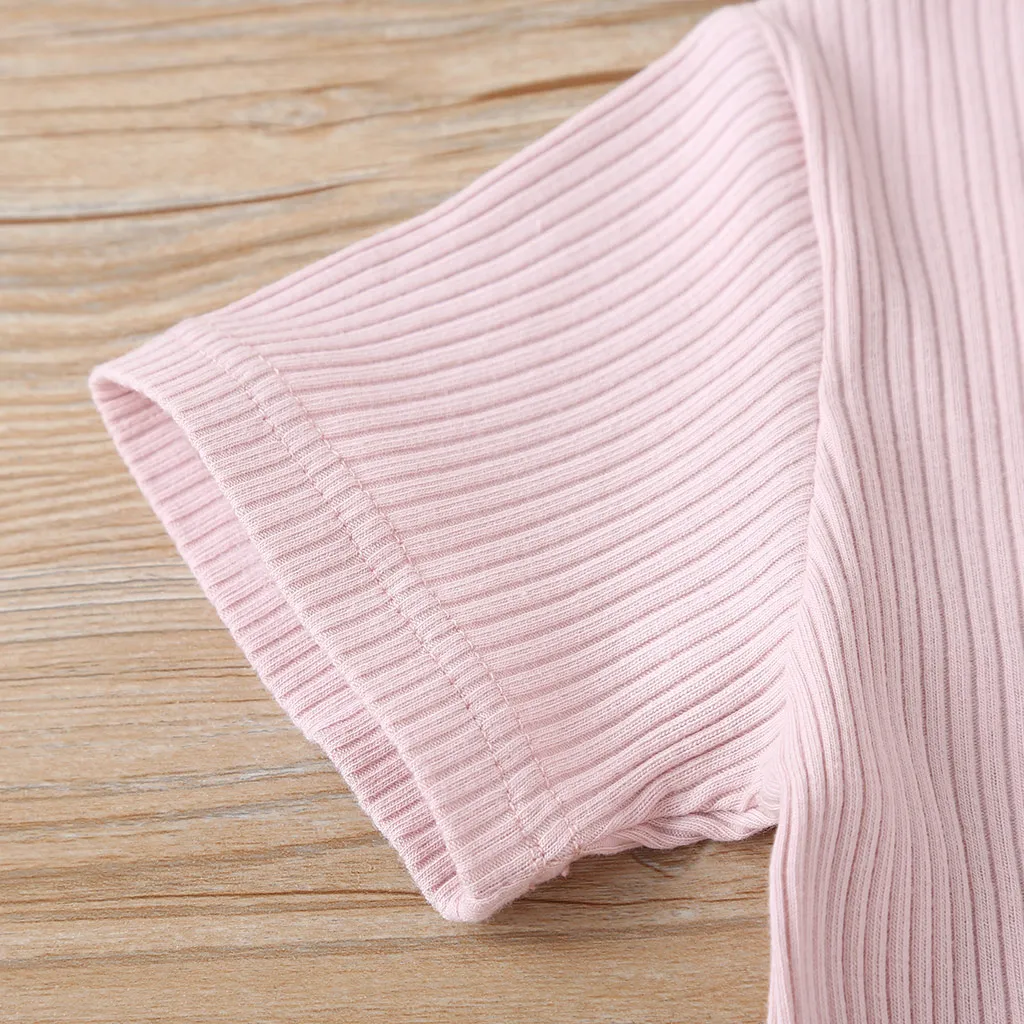 Baby / Toddler Casual Basic Solid Tee and Shorts Set Pink image 4