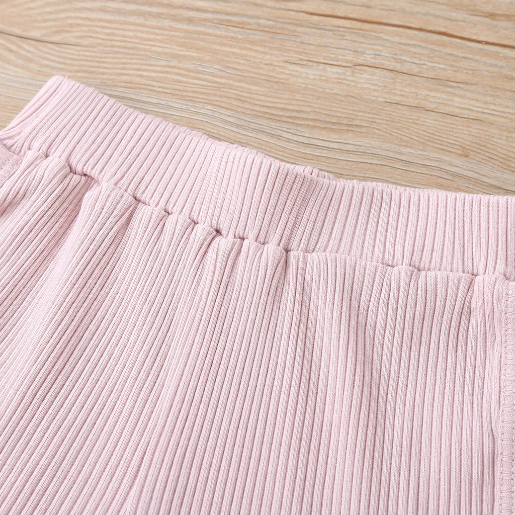 2 Stück Kleinkinder Unisex Henley-Kragen Basics T-Shirt-Sets rosa big image 1