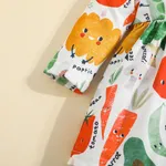 Baby Girl Allover Vegetable Print Long-sleeve Dress   image 4