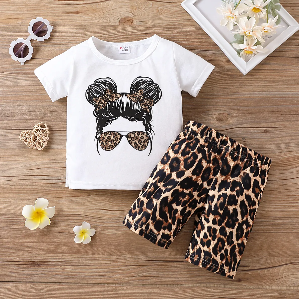 2 unidades Criança Menina Bonito conjuntos de camisetas  big image 1