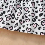 3pcs Baby Girl Leopard Pattern Ruffled Top & Shorts & Headband Set   image 4