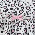 3pcs Baby Girl Leopard Pattern Ruffled Top & Shorts & Headband Set   image 5