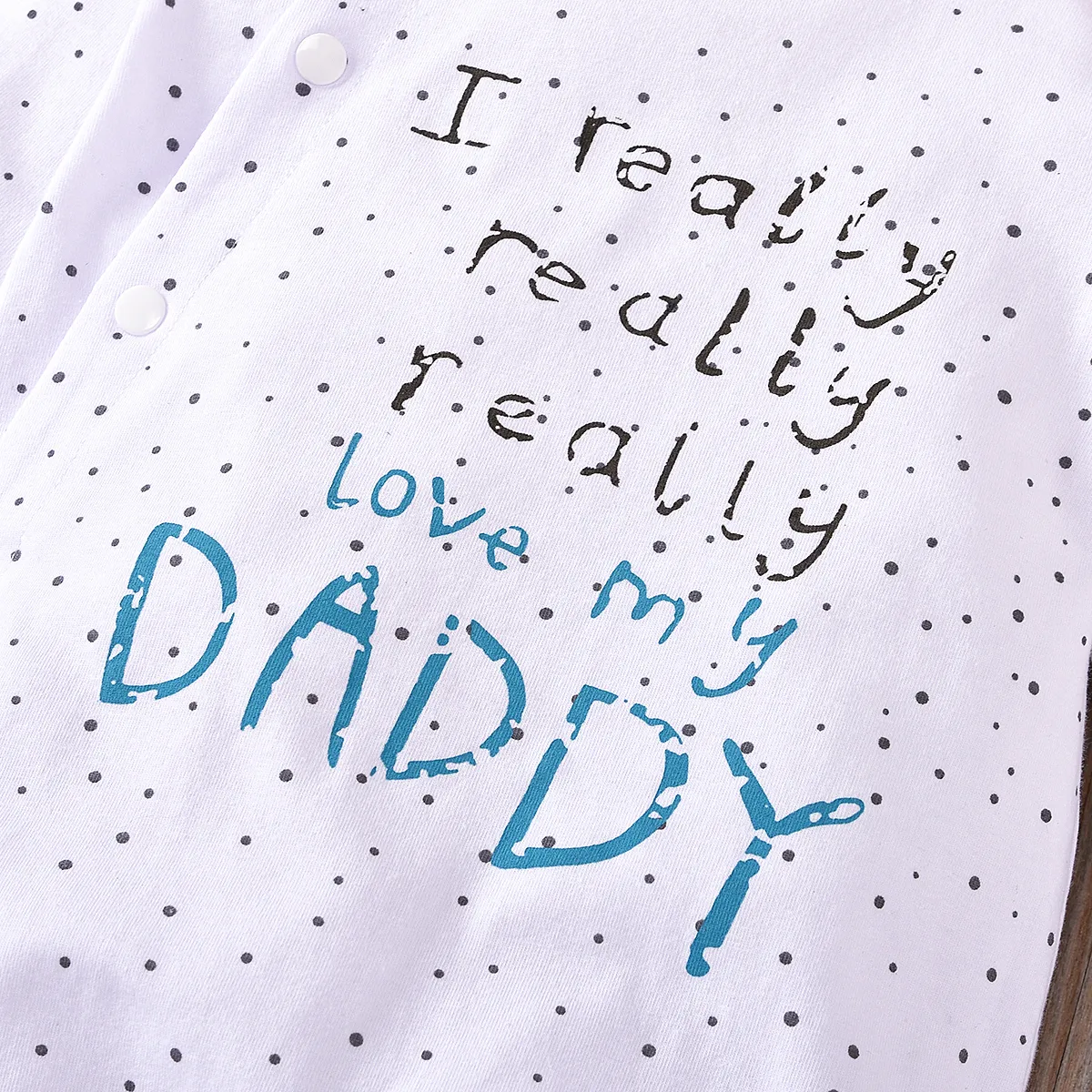 Baby Boy/Girl 95% Cotton Long-sleeve Footed Letter Print Jumpsuit White big image 1