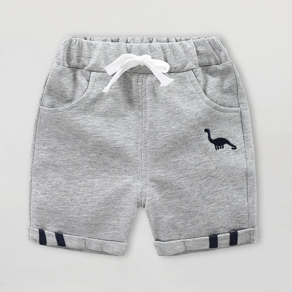 Baby / Toddler Cotton Dinosaur Shorts Light Grey big image 1