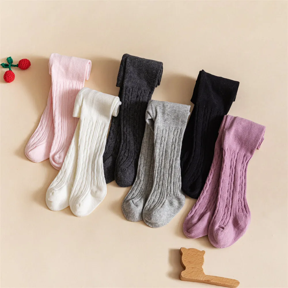 Baby / Toddler / Kid Solid Color Cable Twist Pantyhose Leggings Tights for Girls  image 4