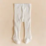 Baby / Toddler / Kid Solid Color Cable Twist Pantyhose Leggings Tights for Girls White image 3