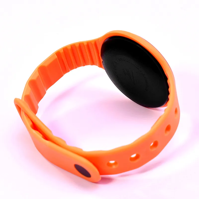 Kids LED Watch Digital Smart Round Dial Electronic Watch Bracelet (With Packing Box) (With Electricity) Orange big image 1