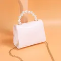 Kleinkind / Kind geprägte Faux-Perlen Top-Griff Satchel Handtasche Umhängetasche  image 4