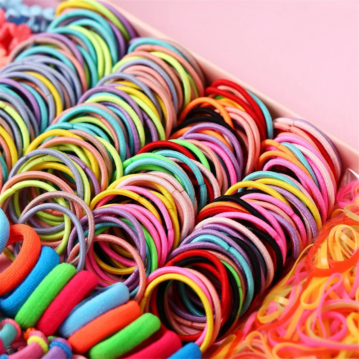 1180-pack Multi-Style Hair Ties and Hair Clips Hair Accessory Sets for Girls Color-A big image 1