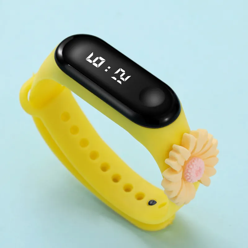 Toddler Sunflower Decor LED Watch Digital Smart Electronic Watch (With Packing Box)