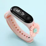 Toddler Sunflower Decor LED Watch Digital Smart Electronic Watch (With Packing Box) Coral