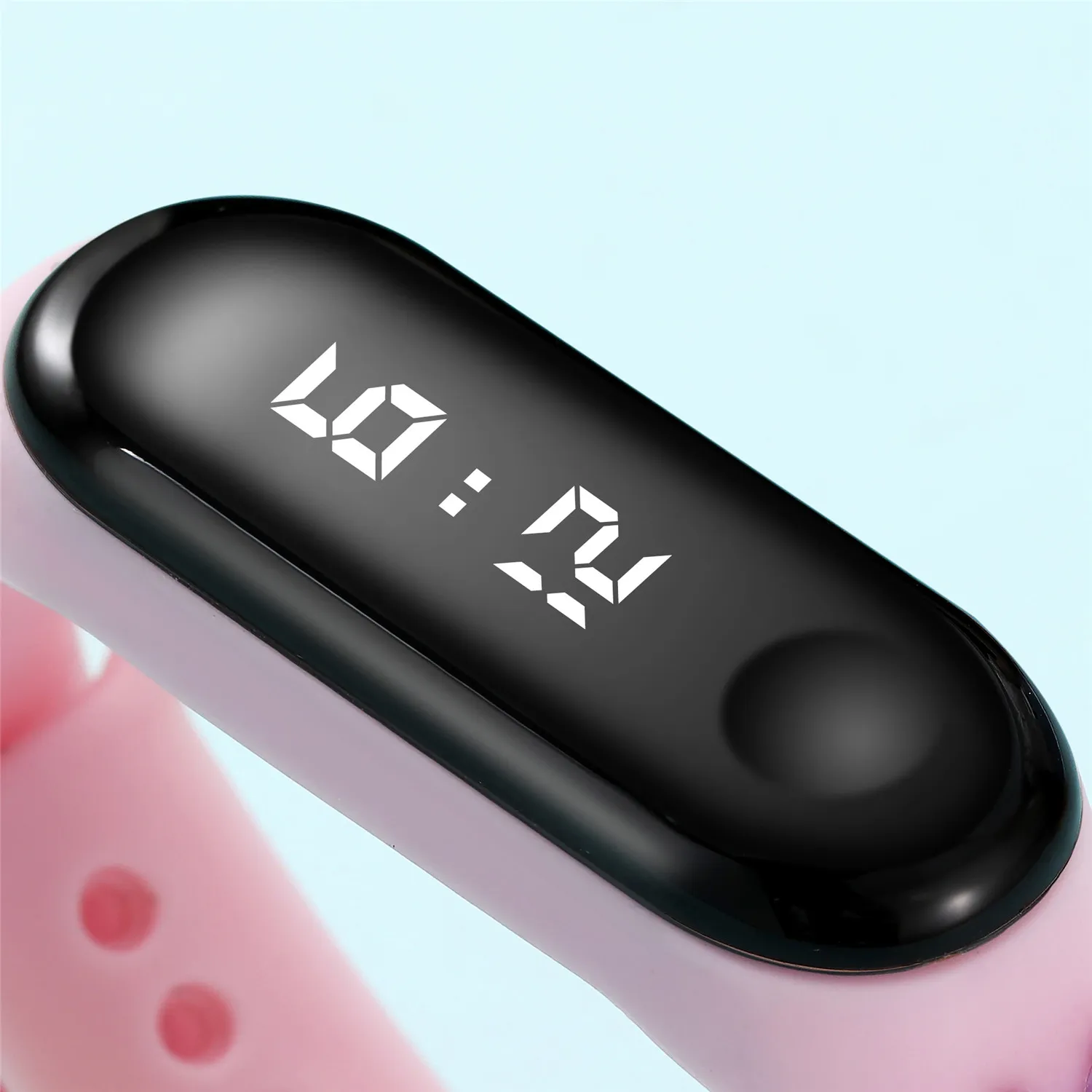 Toddler Sunflower Decor LED Watch Digital Smart Electronic Watch (With Packing Box) Pink image 3