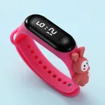 Toddler Cartoon Touch Screen LED Digital Smart Wrist Watches Bracelet (With packing box) Hot Pink