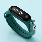 Toddler Cartoon Touch Screen LED Digital Smart Wrist Watches Bracelet (With packing box) Dark Green