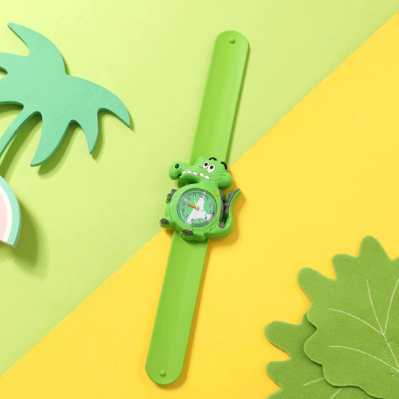 Kids 3D Cartoon Animal Dinosaur Watch Bracelet Slap Wristband Watch (With Packing Box) (With Electri