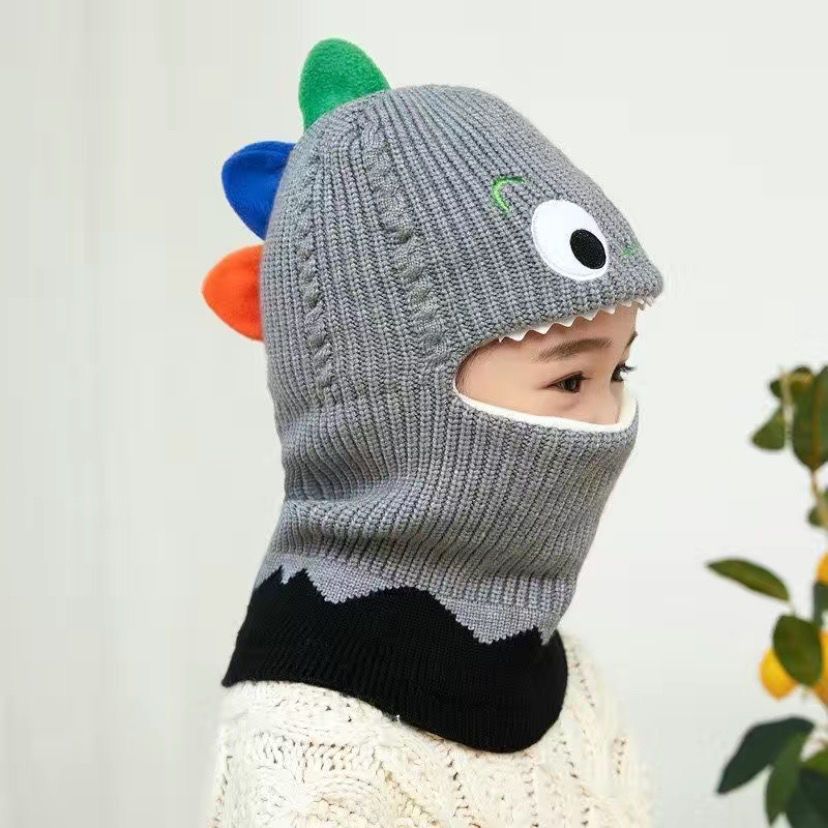 

Toddler / Kid Cartoon Dinosaur Thermal Balaclava Cap