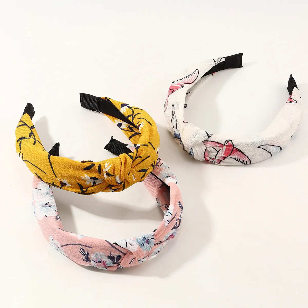 3-pack Floral Pattern Knot Decor Hair Hoop Headband for Girls  image 2