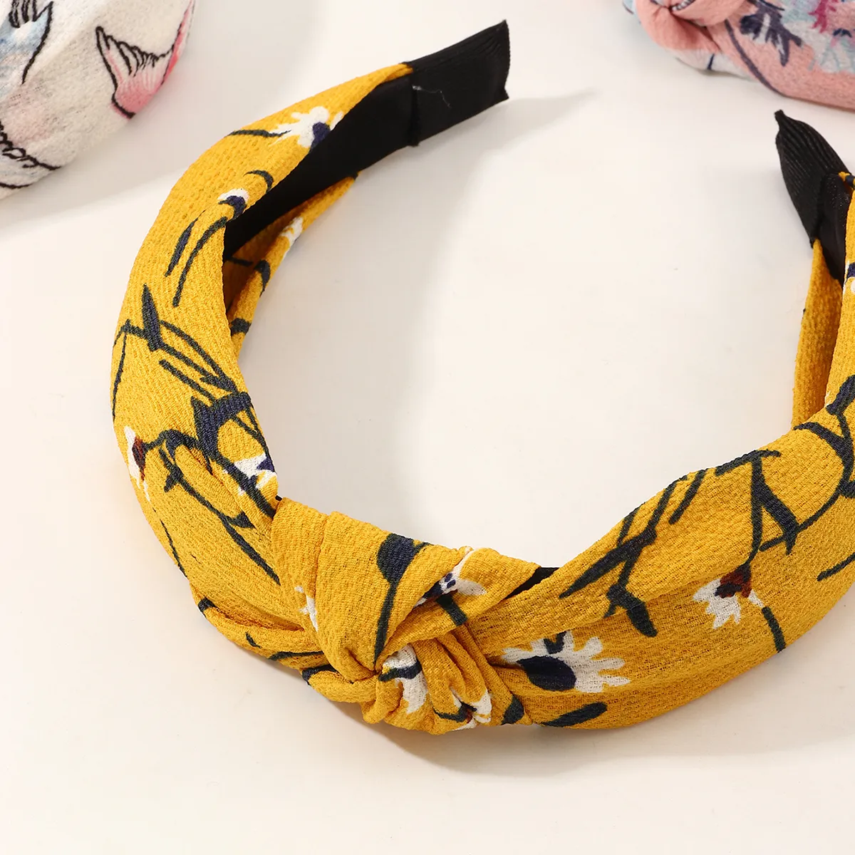 3-pack Floral Pattern Knot Decor Hair Hoop Headband for Girls  image 3