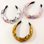 3-pack Floral Pattern Knot Decor Hair Hoop Headband for Girls  image 4