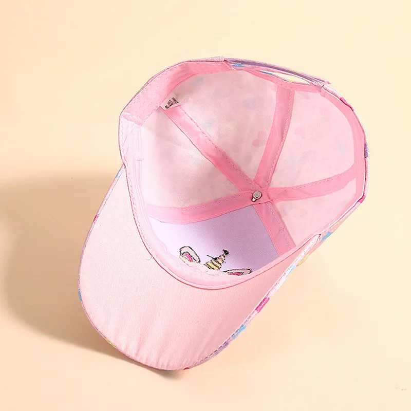 Toddler/Kid's Love Unicorn Pattern Cap Pink image 2