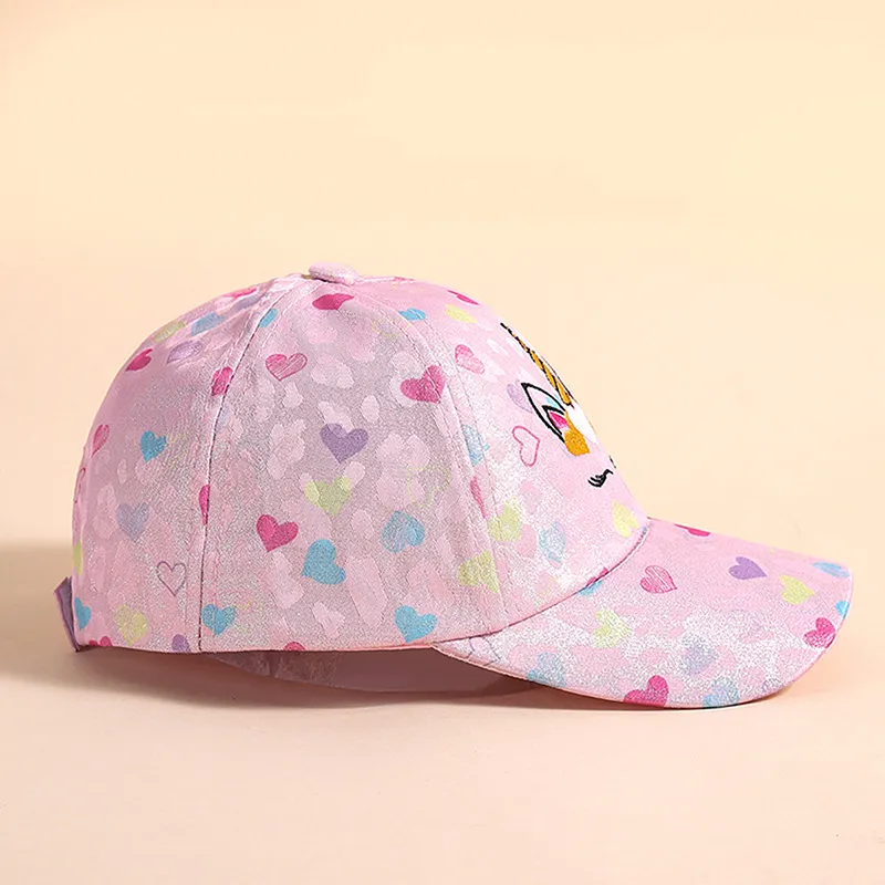 Toddler/Kid's Love Unicorn Pattern Cap Pink image 4