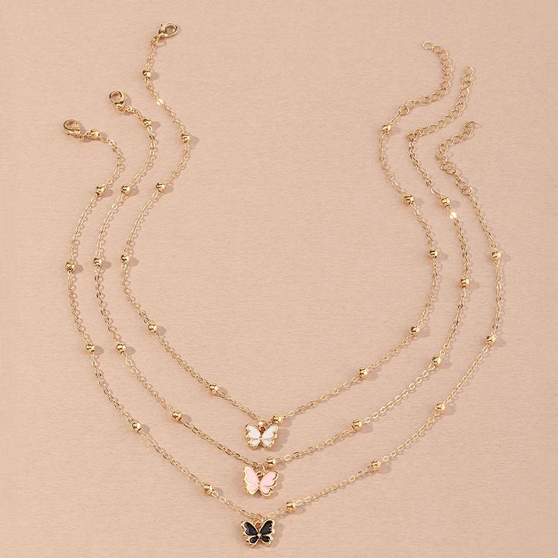 3-Pack Kid Butterfly Necklace Set