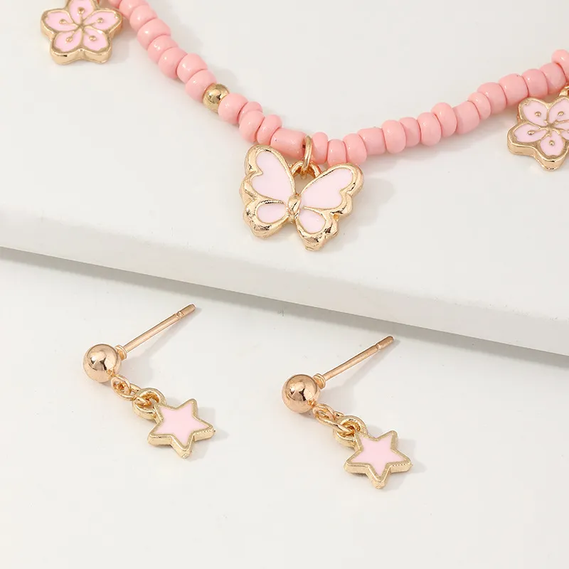 Toddler/Kid Girl Butterfly Necklace and 1 pair Earrings Set  image 2