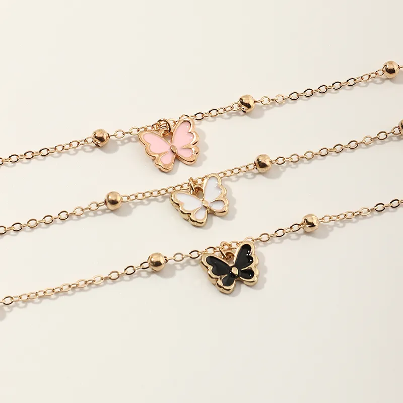 Conjunto de colar de borboleta infantil com 3 unidades  image 3
