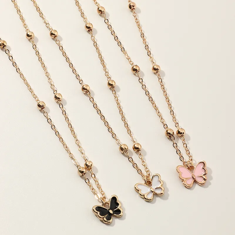 Conjunto de colar de borboleta infantil com 3 unidades  image 4