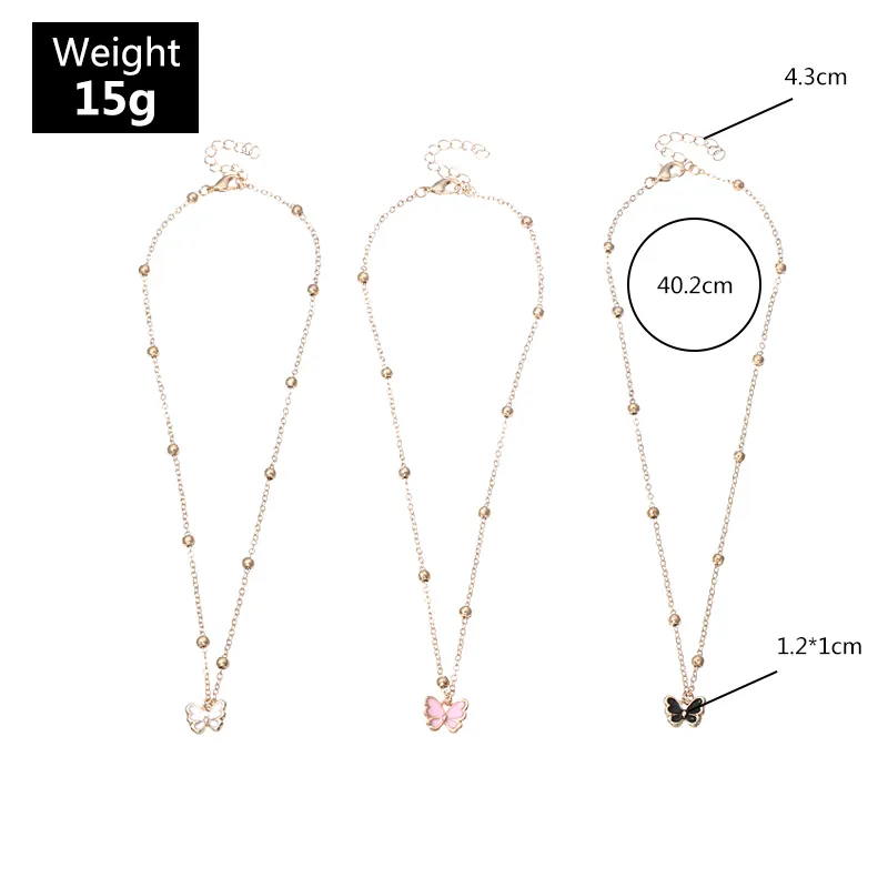 Conjunto de colar de borboleta infantil com 3 unidades  image 5