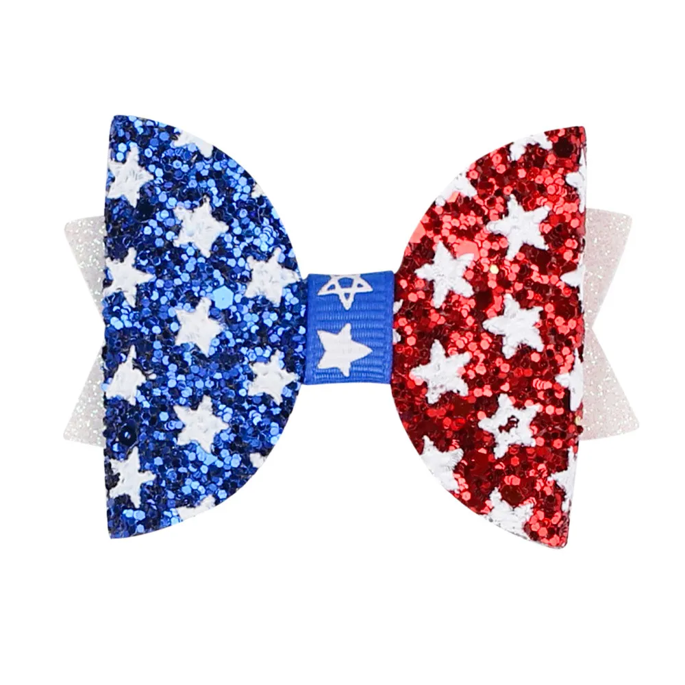 

Toddler/Kid American Flag Bow Knot Hair Clips