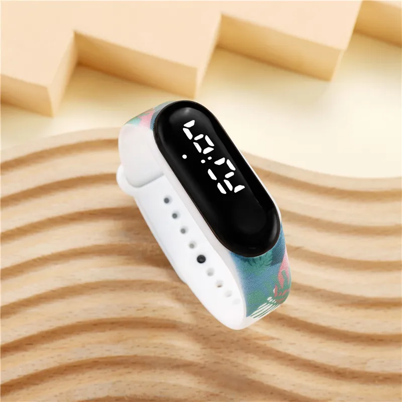 Kid LED Cartoon Printing Electronic Watch  (with a Packaging Box) Color-B