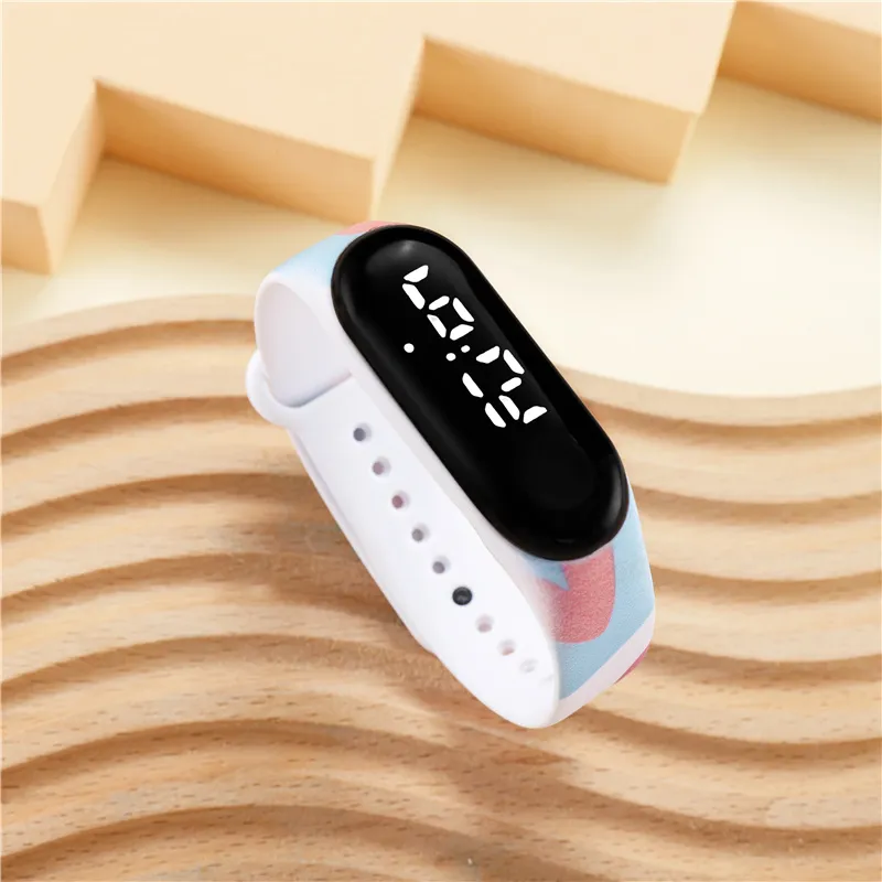 Kid LED Cartoon Printing Electronic Watch  (with a Packaging Box) Color-C
