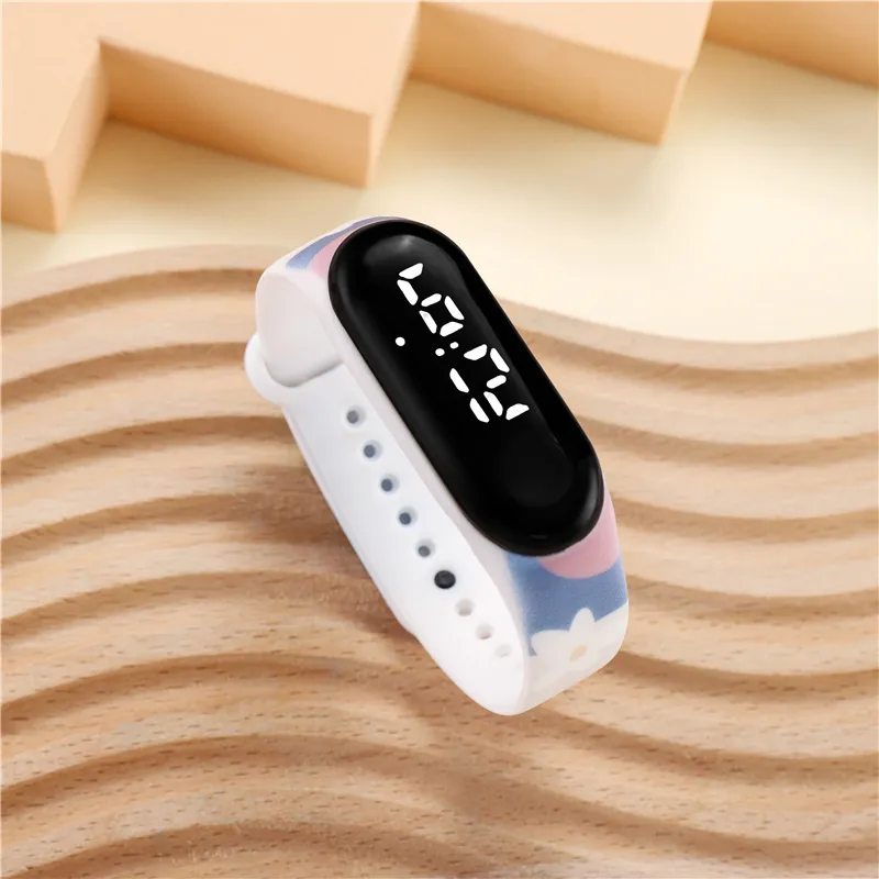 Kid LED Cartoon Printing Electronic Watch  (with a Packaging Box) Color-D