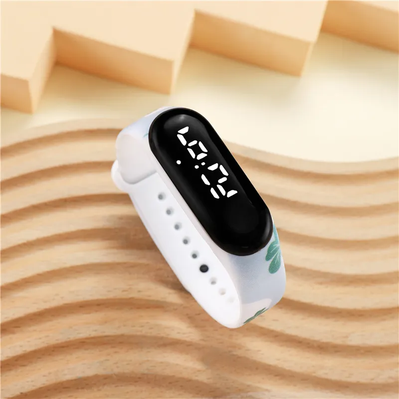Kid LED Cartoon Printing Electronic Watch  (with a Packaging Box) Color-E