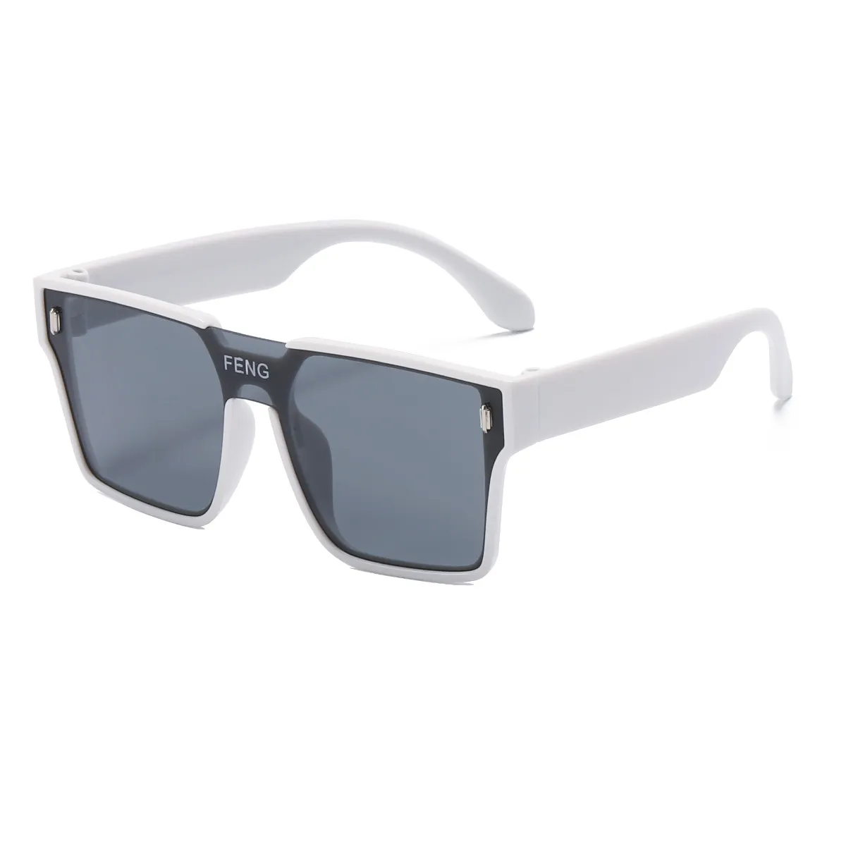 Women/Kid Comfortable and Cool Sunglasses (Packed in Flannel Bag, Random Color) White