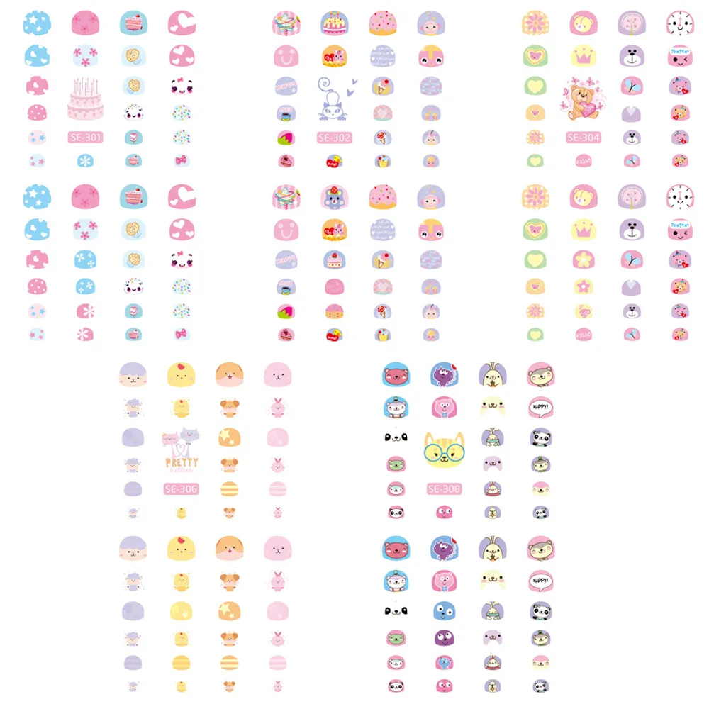 5-piece Toddler/Kid's Cartoon Animal Nail Art Stickers Multi-color big image 1