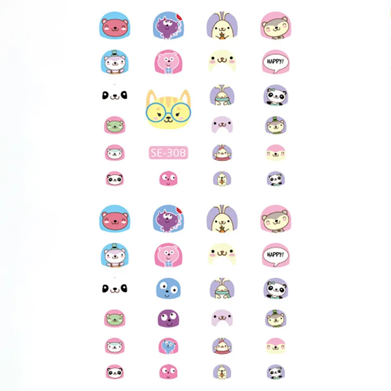 5-piece Toddler/Kid's Cartoon Animal Nail Art Stickers Multi-color image 3