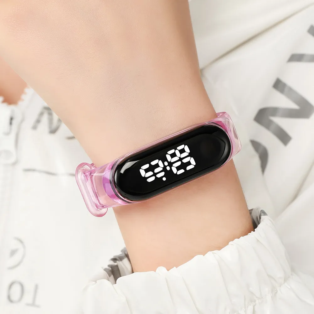 Toddler/Kid LED Crystal Transparent Bracelet Watch  image 4