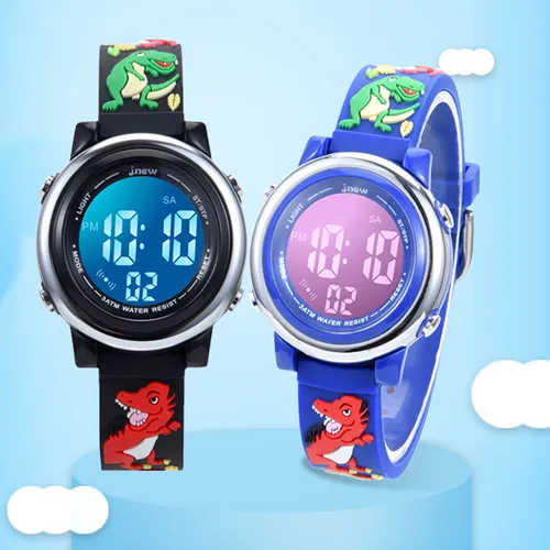 Toddler/Kid Waterproof Cute Dinosaur Graphic 7 Colors Light Watch