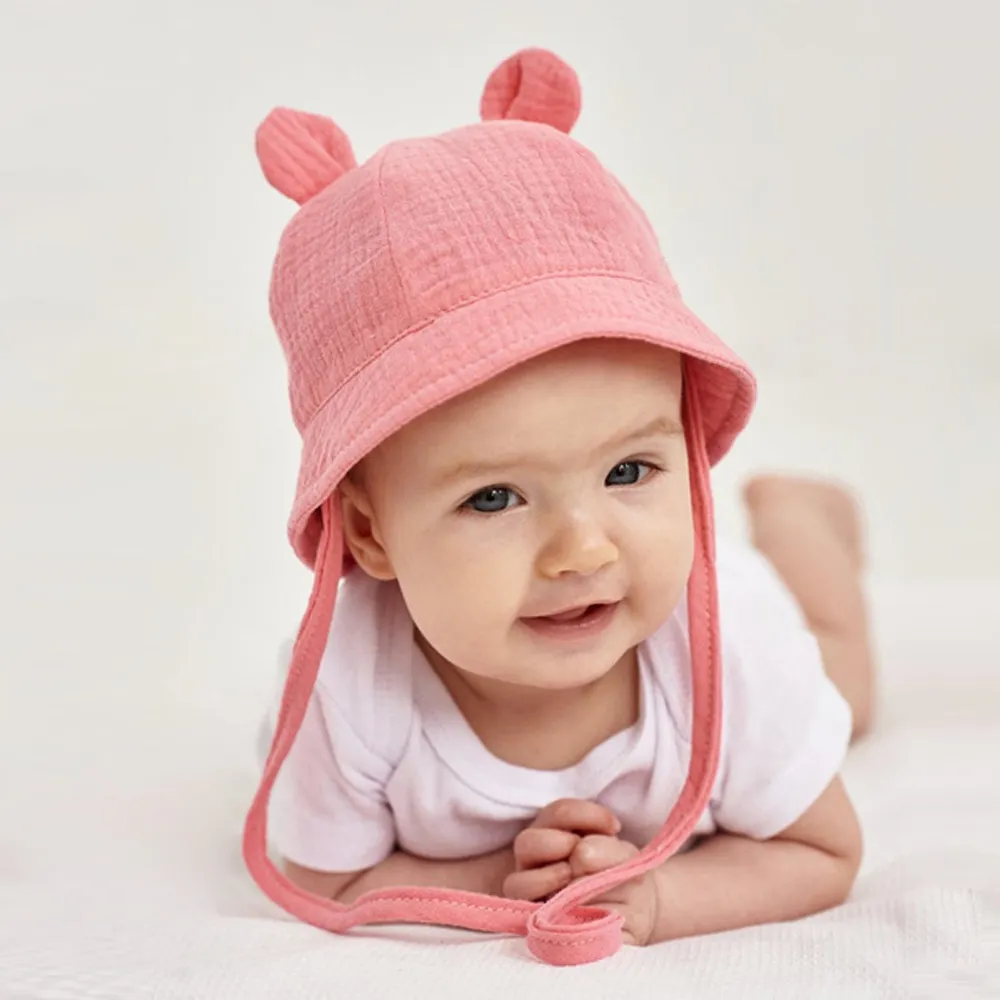 100% Cotton Baby Cute Rabbit Ears Fisherman Hat product