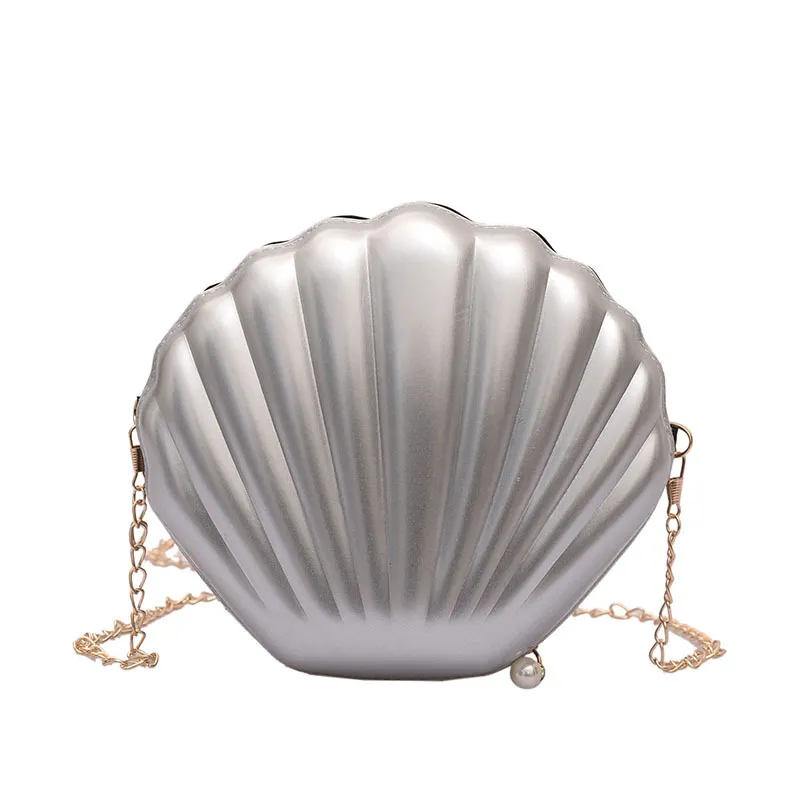 Shoulder Cross-body Shell Bag for Mom and Me Silver