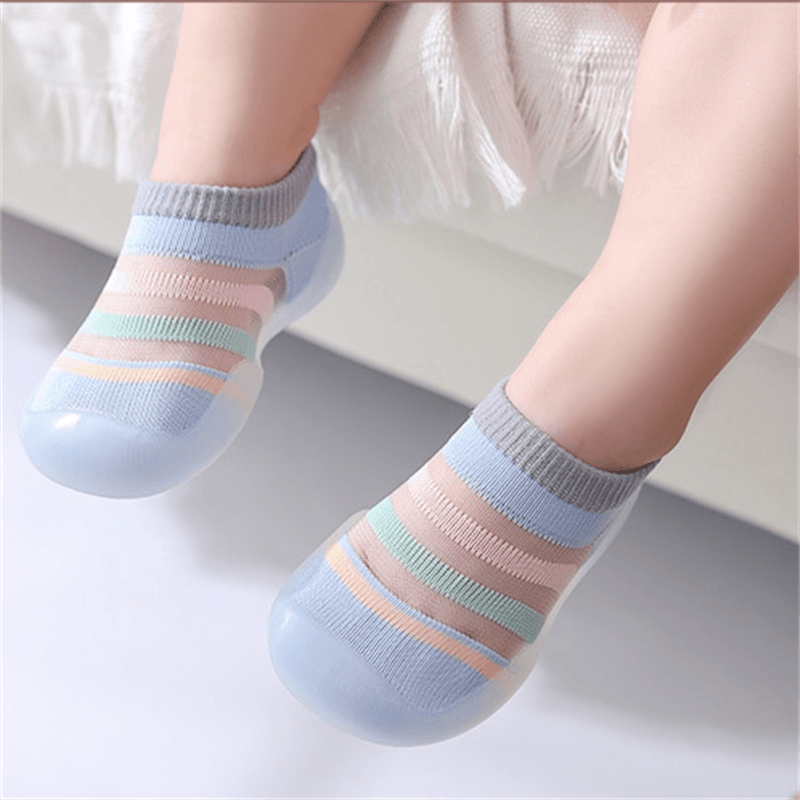 Baby/Toddler Stripe Embroidery Middle Floor Socks